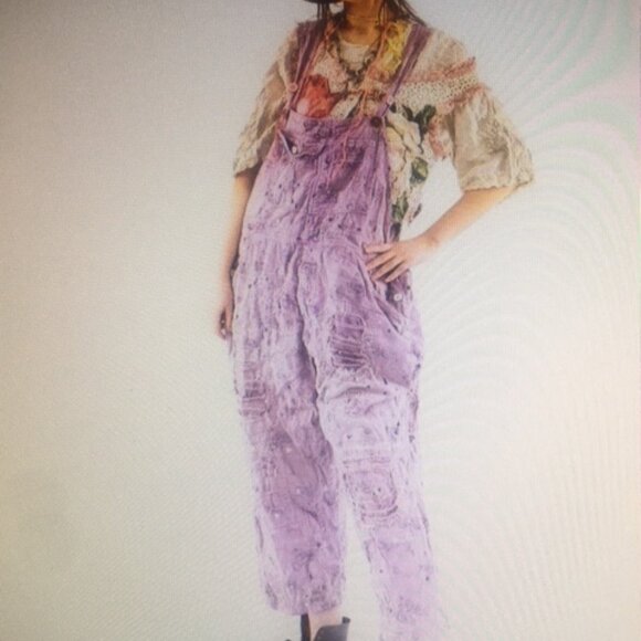 MAGNOLIA PEARL  MAGGIE Pants - Magnolia Pearl Cotton Twill Overall/Hand Fading/Distressing/Patching/Mending